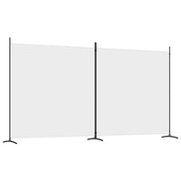 Divisorio a 2 Pannelli Bianco 348x180 cm Tessuto 350274