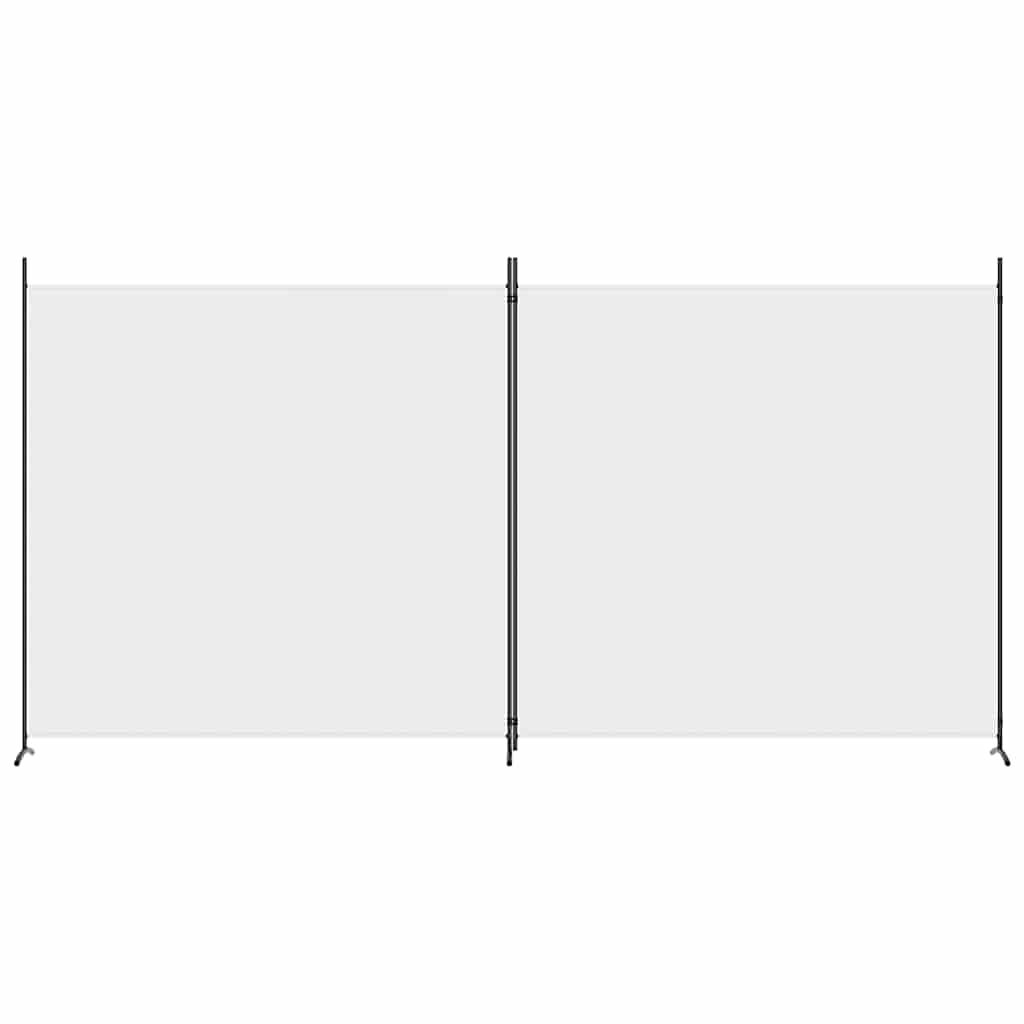 Divisorio a 2 Pannelli Bianco 348x180 cm Tessuto 350274