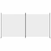 Divisorio a 2 Pannelli Bianco 348x180 cm Tessuto 350274