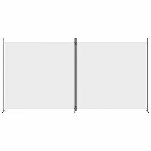 Divisorio a 2 Pannelli Bianco 348x180 cm Tessuto 350274