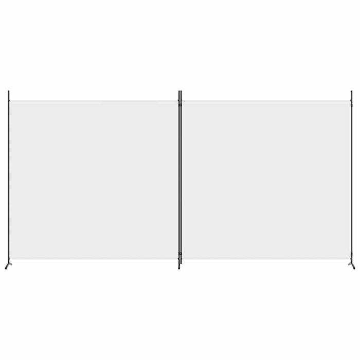 Divisorio a 2 Pannelli Bianco 348x180 cm Tessuto 350274