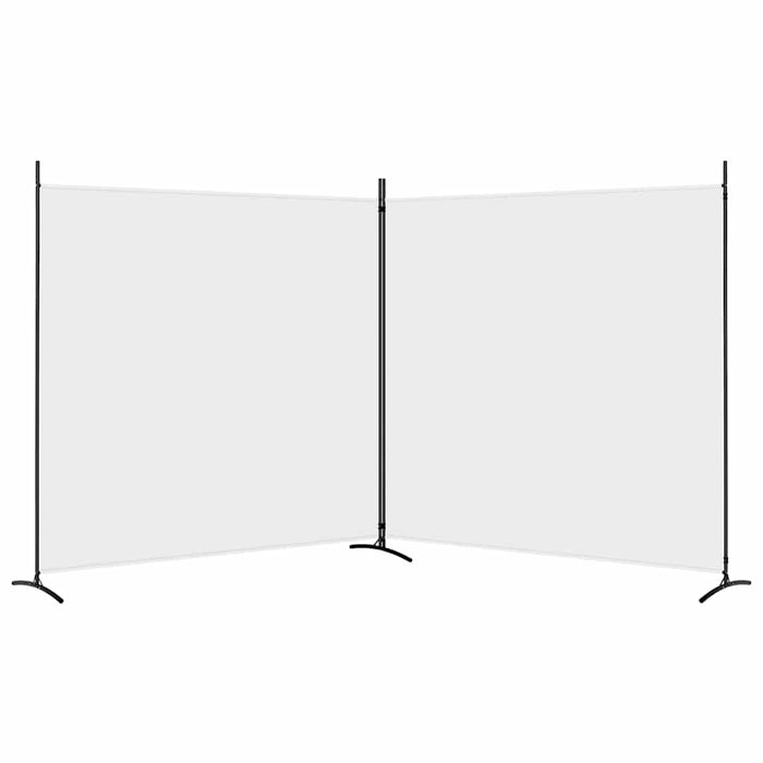 Divisorio a 2 Pannelli Bianco 348x180 cm Tessuto 350274