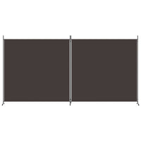 Divisorio a 2 Pannelli-Set di 2 pannelli Paravento Marrone 348x180 cm in Tessuto