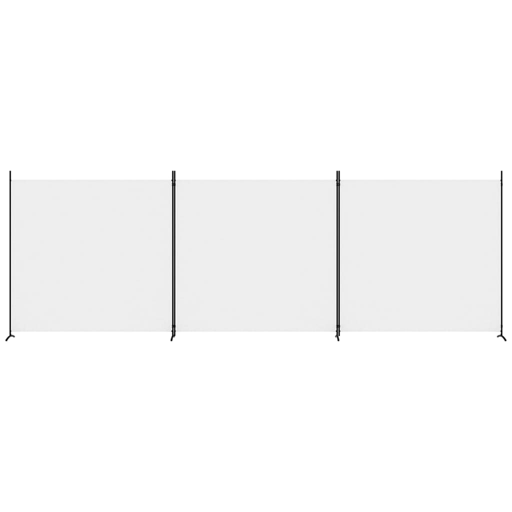 Divisorio a 3 Pannelli bianco 525x180 cm in Tessuto