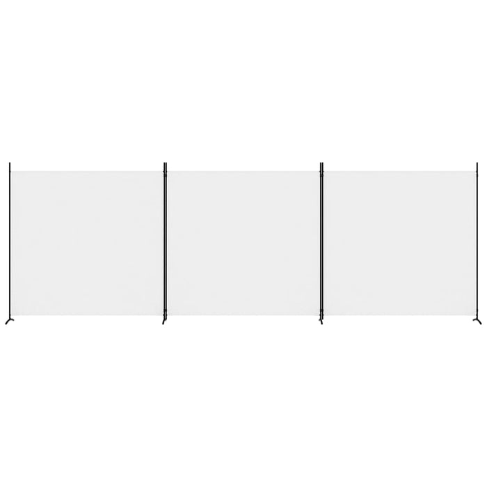 Divisorio a 3 Pannelli bianco 525x180 cm in Tessuto