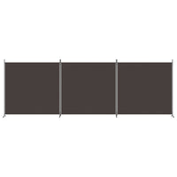 Divisorio a 3 Pannelli-Set di 3 pannelli Paravento Marrone 525x180 cm in Tessuto