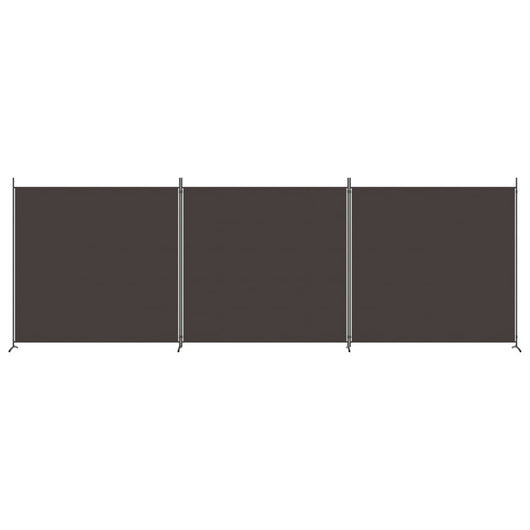 Divisorio a 3 Pannelli-Set di 3 pannelli Paravento Marrone 525x180 cm in Tessuto