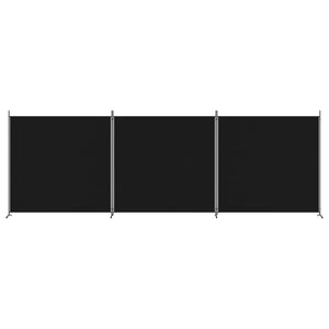 Divisorio a 3 Pannelli Nero 525x180cm in Tessuto 350281