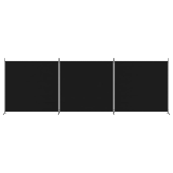 Divisorio a 3 Pannelli Nero 525x180cm in Tessuto 350281