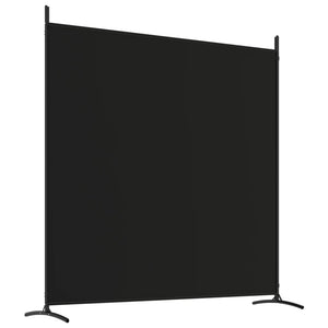 Divisorio a 3 Pannelli-Set di 3 pannelli Paravento Nero 525x180cm in Tessuto