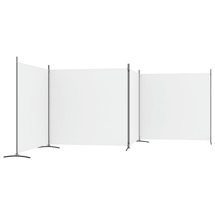 Divisorio a 4 Pannelli Bianco 698x180 cm Tessuto 350282