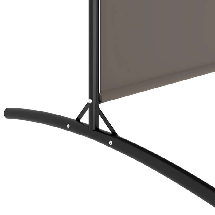 Divisorio a 4 Pannelli Antracite 698x180 cm Tessuto 350284