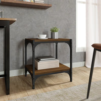 Mobile TV-Credenza per TV-Console TV Rovere Marrone 40x33x41cm Legno Multistrato e Acciaio