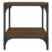 Mobile TV-Credenza per TV-Console TV Rovere Marrone 40x33x41cm Legno Multistrato e Acciaio