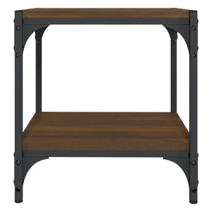 Mobile TV-Credenza per TV-Console TV Rovere Marrone 40x33x41cm Legno Multistrato e Acciaio