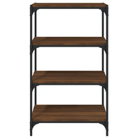 Libreria rovere marrone 60x33x100cm Legno Multistrato e Acciaio cod mxl 23168