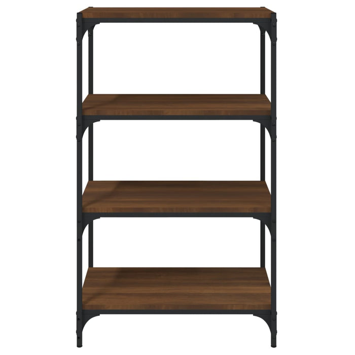 Libreria rovere marrone 60x33x100cm Legno Multistrato e Acciaio cod mxl 23168