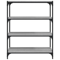 Libreria grigio sonoma 80x33x100 cm Legno Multistrato e Acciaio 819345