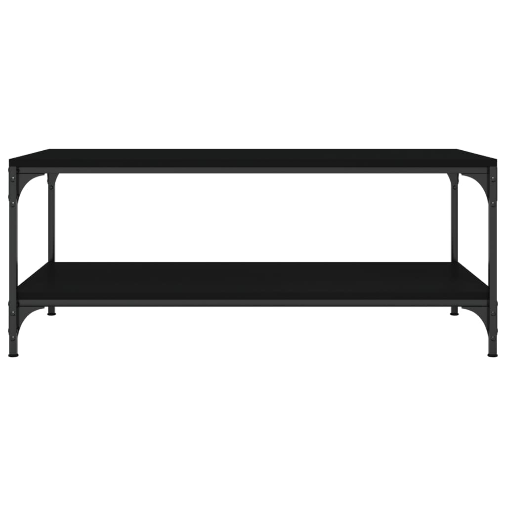 Tavolino Salotto Nero 100x50x40cm Legno Multistrato 819362