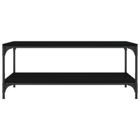 Tavolino Salotto Nero 100x50x40cm Legno Multistrato 819362