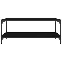 Tavolino da Salotto Nero 80x50x40 cm in Legno Multistrato cod mxl 24161