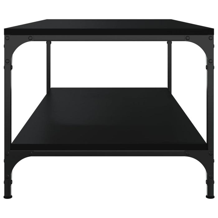 Tavolino da Salotto Nero 80x50x40 cm in Legno Multistrato 819367