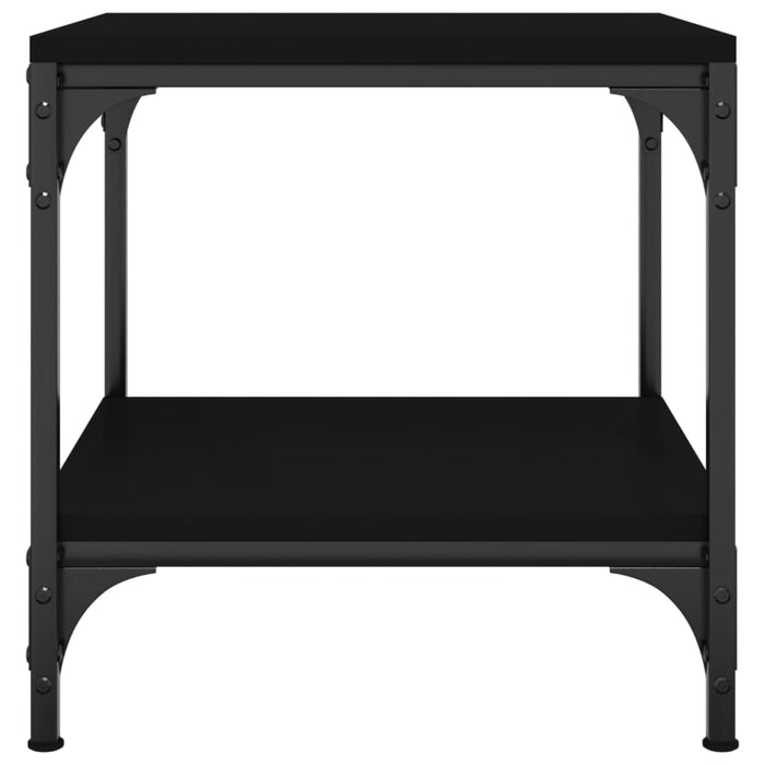 Tavolini 2pz Nero 40x40x40 cm in Legno Multistrato 819378