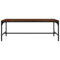 Tavolino da Salotto Rovere Marrone100x50x35cm Legno Multistrato cod mxl 17795