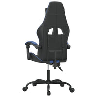 vidaXL Sedia da Gaming Girevole Nero e Blu in Similpelle