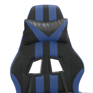 Sedia da Gaming Girevole Nero e Blu in Similpelle 349519