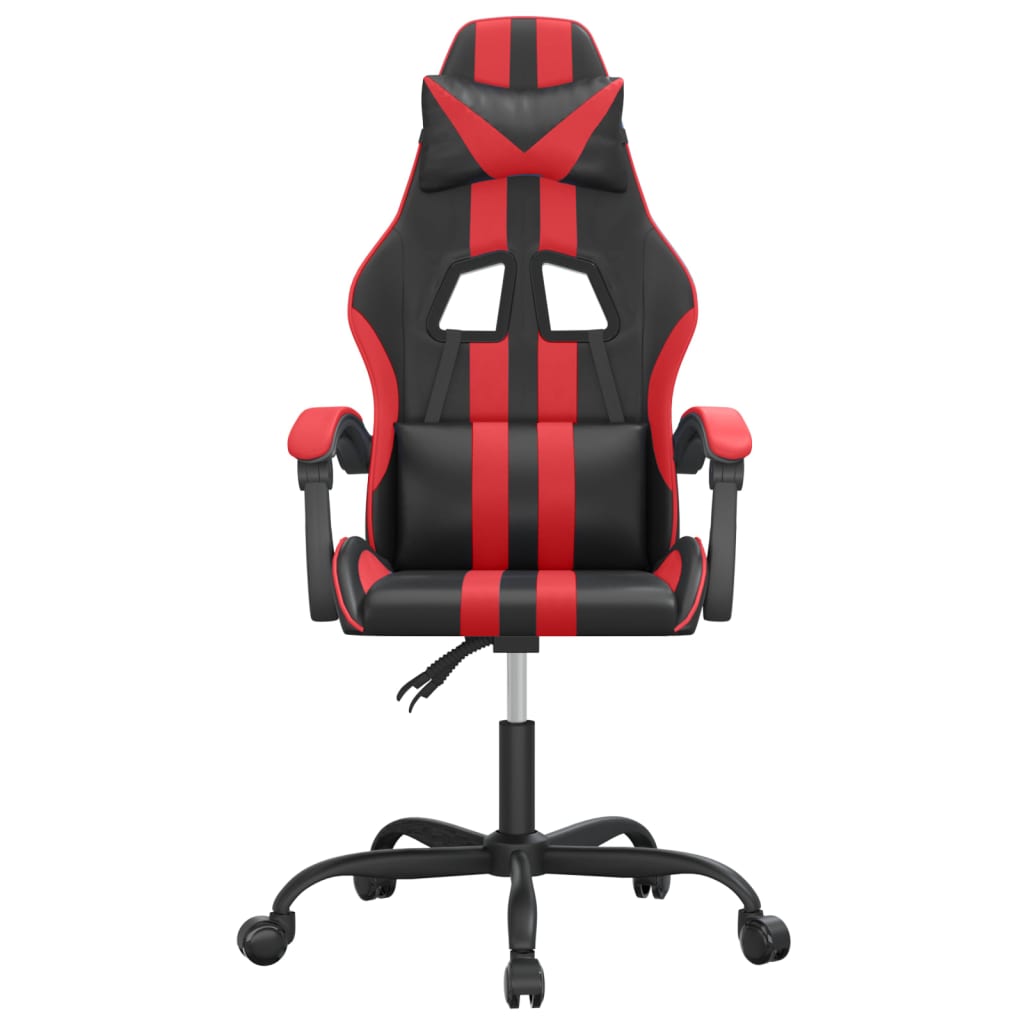 Sedia da Gaming Girevole Nera e Rossa in Similpelle 349520