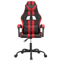 Sedia da Gaming Girevole Nera e Rossa in Similpelle 349520