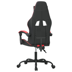 Sedia da Gaming Girevole Nera e Rossa in Similpelle 349520