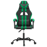 Sedia da Gaming Girevole Nera e Verde in Similpelle 349522