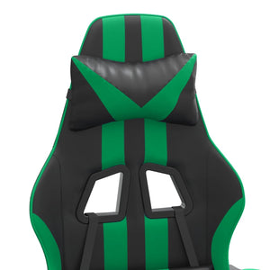 Sedia da Gaming Girevole Nera e Verde in Similpelle 349522