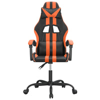 Sedia da Gaming Girevole Nero e Arancione in Similpelle 349525