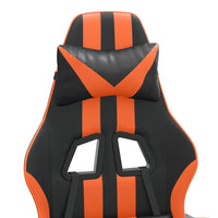 Sedia da Gaming Girevole Nero e Arancione in Similpelle 349525