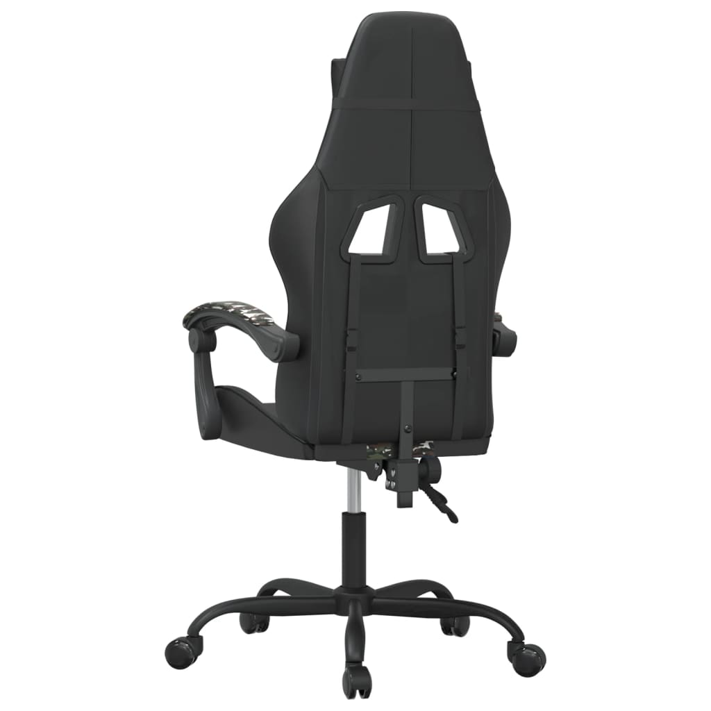 Sedia da Gaming Girevole Nero e Mimetico in Similpelle 349530