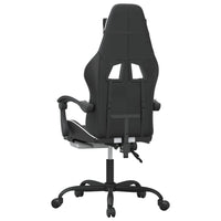 Sedia da Gaming Girevole Poggiapiedi Nero e Bianco Similpelle 349536