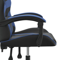 vidaXL Sedia da Gaming Girevole Nero e Blu in Similpelle