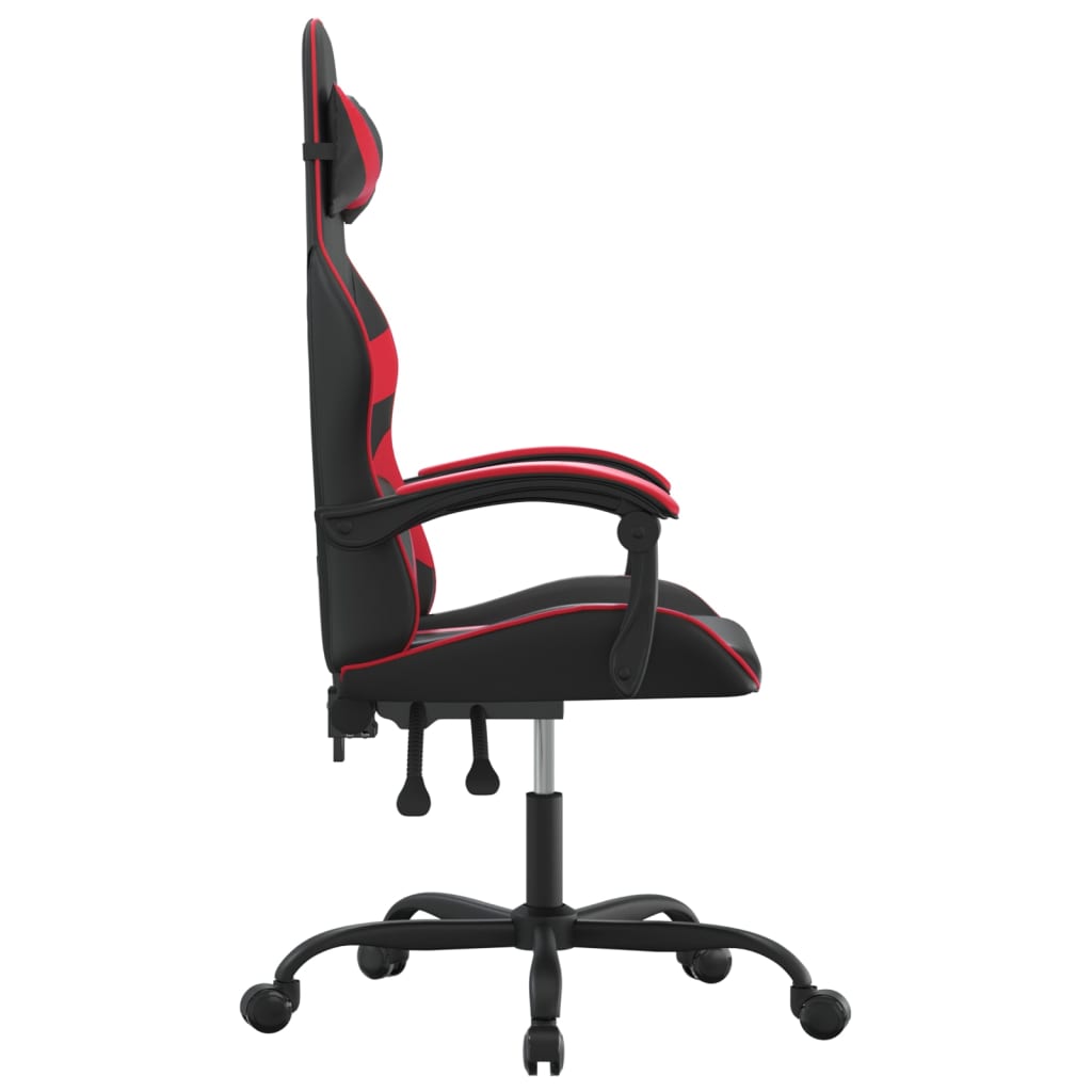 Sedia da Gaming Girevole Nera e Rossa in Similpelle cod mxl 78472