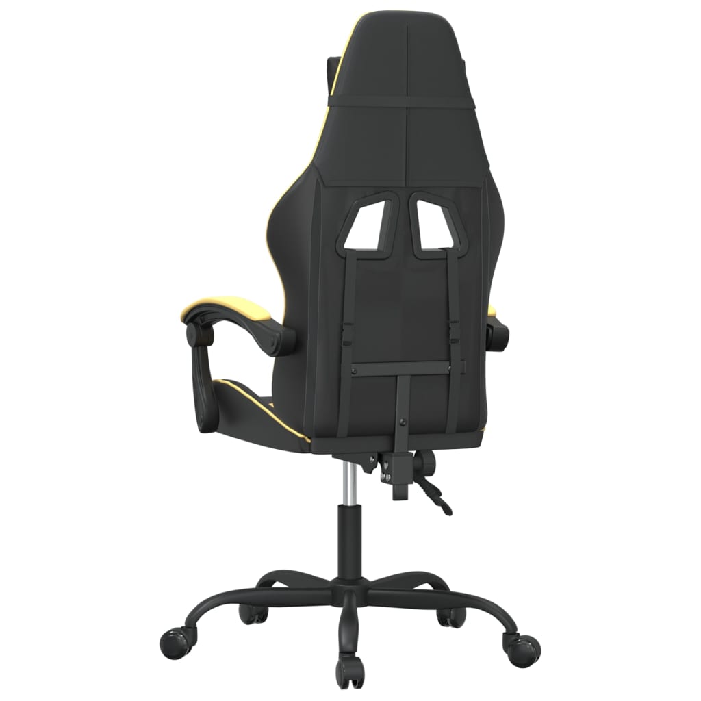 Sedia da Gaming Girevole Nera e Oro in Similpelle cod mxl 64500