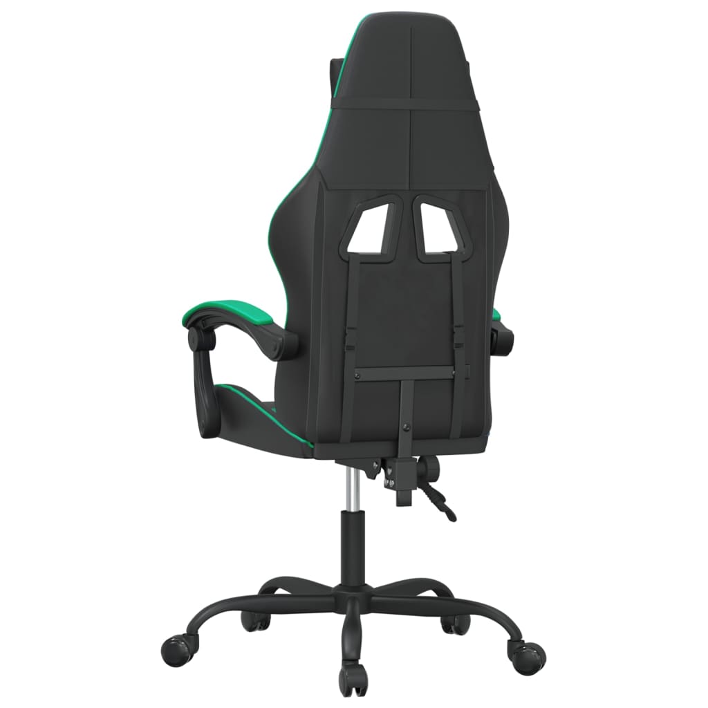 Sedia da Gaming Girevole Nera e Verde in Similpelle cod mxl 67581