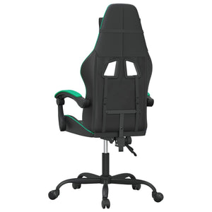 Sedia da Gaming Girevole Nera e Verde in Similpelle cod mxl 67581