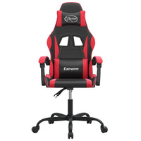 Sedia da Gaming Girevole Nera e Rossa in Similpelle 349568