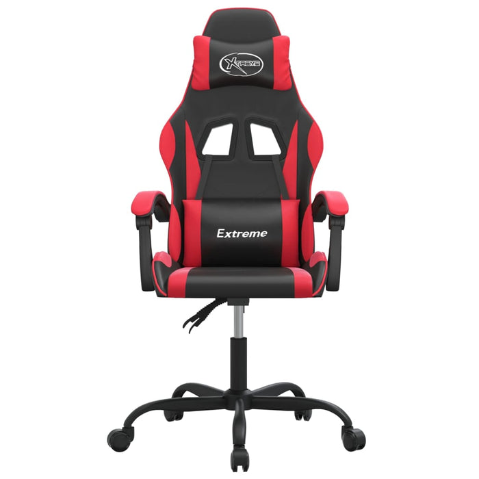 Sedia da Gaming Girevole Nera e Rossa in Similpelle 349568