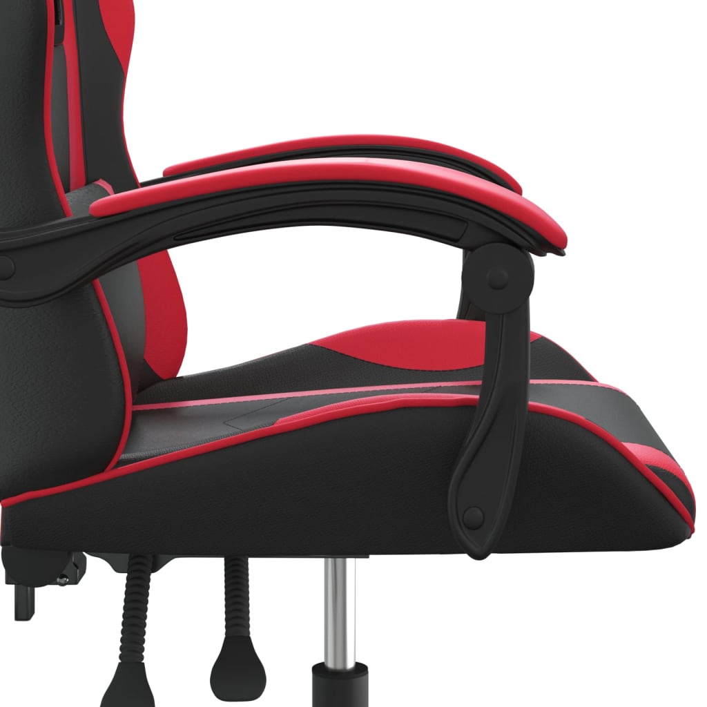 Sedia da Gaming Girevole Nera e Rossa in Similpelle 349568
