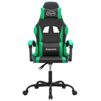Sedia da Gaming Girevole Nera e Verde in Similpelle cod mxl 64778