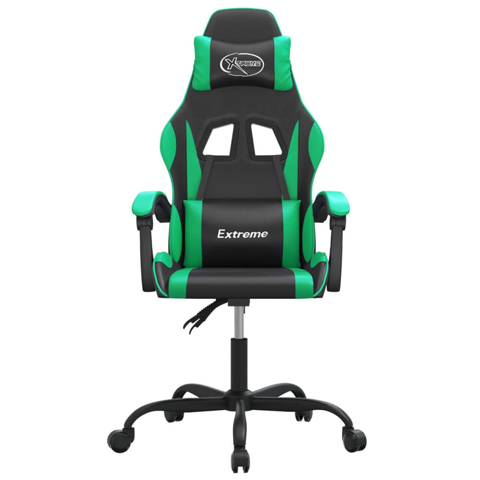 Sedia da Gaming Girevole Nera e Verde in Similpelle cod mxl 64778