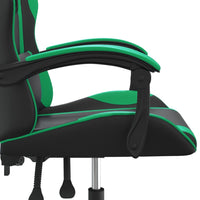Sedia da Gaming Girevole Nera e Verde in Similpelle cod mxl 64778